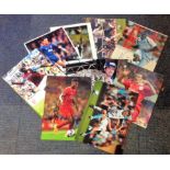 Football collection 10 signed assorted colour photos from some well-known names that have all played