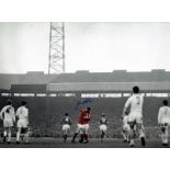 Football John Aston 12x16 signed colour enhanced photo pictured while playing for Manchester United.