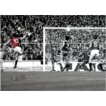 Football Norman Whiteside 12x16 signed colour enhanced photo pictured in action for Manchester