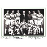 Football Celtic Lisbon Lions 12x16 black and white photo signed by Jim Craig, Stevie Chalmers, Billy