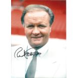 Football Ron Atkinson 12x8 signed colour photo pictured during his time as Manager of Manchester