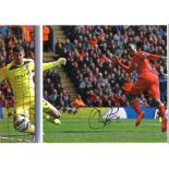 Football Daniel Sturridge 12x16 signed colour photo pictured in action for Liverpool. Good