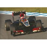 Motor Racing Roman Grosjean 12x8 signed colour photo pictured driving for Lotus Renault in 2013.