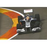 Motor Racing Pastor Maldonado 12x8 signed colour photo pictured driving for Williams Renault in