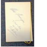 Boxing Anglo American Sporting Club vintage dinner menu 1968 signed on the back by Chris Finnegan