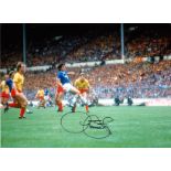 Football Graeme Sharp 12x16 signed colour photo pictured in action for Everton against Watford in