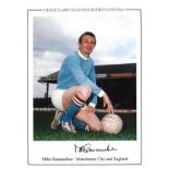 Football Mike Summerbee 16x12 Heroes and Legends signed editions colour photo pictured during his