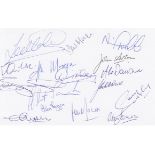 Football Autographed Man United Card, A Large Index Card Measuring Approx 7 X 5 And Signed By Former