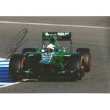 Motor Racing Gledo Van der Garde 12x8 signed colour photo pictured driving for Caterham Renault in