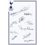 Football Autographed Tottenham Club Crested Photo, Superb Neatly Designed Item, Measuring 12 X 8