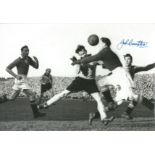 Football Jack Crompton 8x12 signed black and white photo pictured in action for Manchester United.