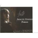 Annette Hannah Frances Game of Thrones signed 10x8 colour photo Actress. Good Condition. All