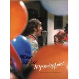 All you Need is Love The Beatles Dress Rehearsal softback book signed on the cover by Marianne