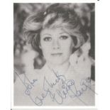Elaine Paige signed 5x5 black and white photo. English singer and actress. Dedicated. Good