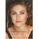 Annette Dasch signed 6x4 promotional card photo. German soprano. She performs in operas and