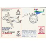 Flt Lt Dick Cleland signed 1971 signed RAF Medmenham 25th ann Radio Inspectorate cover. Good