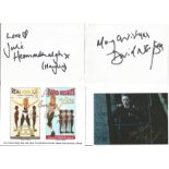 Coronation Street Autograph collection 4x signature pieces 6x4 signed by Beverley Callard, Emma