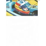 Fernando Alonso signed 8x4 colour photo card. Good Condition. All autographs are genuine hand signed