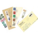 German air mail collection includes over 40 envelopes typed and handwritten from around Germany