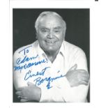Ernest Borgnine signed 4x4 black and white photo. January 24, 1917 – July 8, 2012) was an American