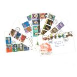 GB FDC collection. 49 covers varying subjects and postmarks ranging 1969/1991. Handwritten