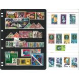 Worldwide stamp collection. 60+ stamps on loose album pages and index cards. Includes stamps from