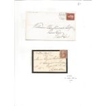 Postal History SC 37/42 1d stars used on mailing envelopes. Good Condition. All autographs are