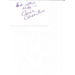 Olivia Carruthers Suzanne Holbrook Coronation Street 6x4 dedicated signature piece on white card