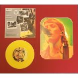 Catatonia 16x18 signature piece includes colour photo, 45 rpm vinyl record and record sleeve