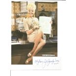 Julie Goodyear Bet Lynch Coronation street 4x2 signature piece on white card with 10x8 mounted