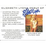 Elizabeth Lyons signed 6x4 promotional card. Good Condition. All autographs are genuine hand