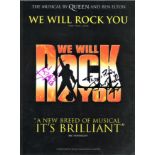 We Will Rock You 2003 West End in house brochure signed inside by Queen members Roger Taylor,