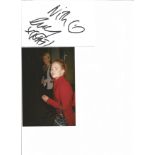 Lucy Speed Natalie Evans Eastenders 6x4 signature piece on white card with 6x4 unsigned colour photo