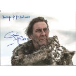 Ciaran Hinds Mance Ryder Game of Thrones signed 12x8 colour photo Actor. Good Condition. All