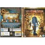 Carla Gugino, Ricky Gervais, and another cast member signed Night at the Museum DVD. Signatures on