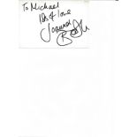 Joanna Booth DS Davenport Coronation Street 6x4 dedicated signature piece on white card Actress.