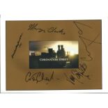 Coronation Street signed 12x10 promotional picture signed by Vicky Entwistle, Margi Clarke, Craig
