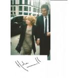 Helen Worth Gail Platt Coronation Street 6x4 signature piece on white card with 10x6 colour photo