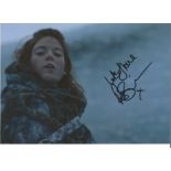 Rose Leslie Ygritte Game of Thrones signed 12x10 colour photo Actress. Good Condition. All