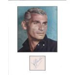 Jeff Chandler signature piece mounted below colour photo. Approx overall size 13x11. Good Condition.