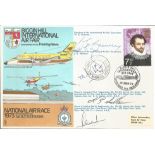 Biggin Hill Air Fair 1973 cover flown in Spitfire and Lancaster, multiple signed by pilots inc Sqn