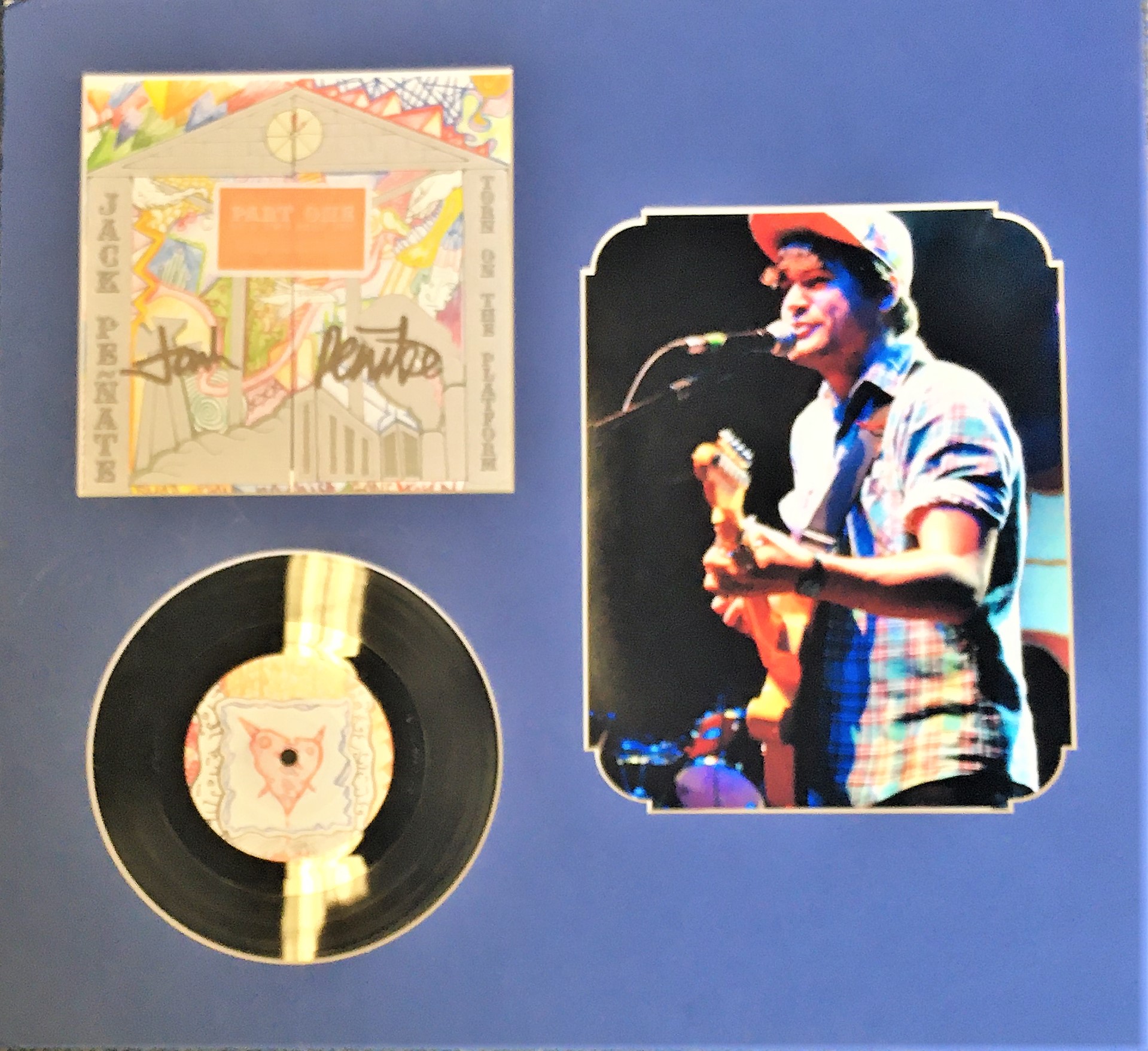 Jack Penate 17x18 signature piece includes colour photo, 45rpm vinyl record and signed sleeve all