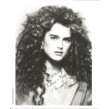 Brooke Shields signed 10x8 black and white photo. American actress and model. She was initially a