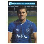 Football Everton v Charlton Athletic programme 21st March 1987 signed on a colour photo inside by