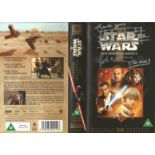 Star Wars The Phantom Menace VHS Video signed on the cover by music composer John Williams. VHS