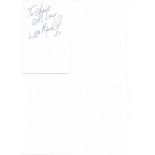 Liza Maxwell Naomi Eastenders 6x4 signature piece on white card Actress. Good Condition. All