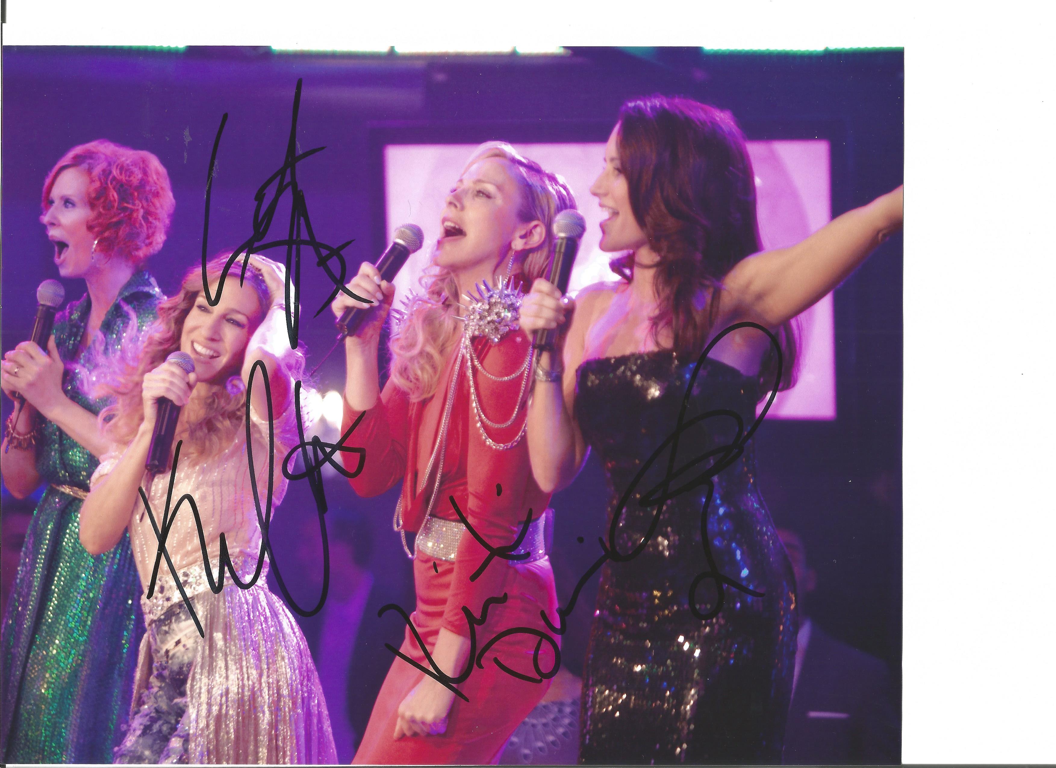 Sex in the City 2 10x8 colour photo signed by Sarah Jessica Parker, Cynthia Nixon, Kim Cattrall