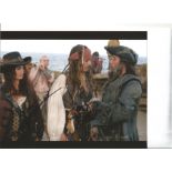 Johnny Depp and Penelope Cruz signed 10x8 Pirates of the Caribbean On Stranger Tides photo. Good