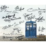 Doctor Who. 8x10 inch photo from Doctor Who signed by EIGHTEEN actors who have appeared in Doctor