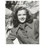 Gloria Jean Actress Signed 8x10 Photo. Good Condition. All autographs are genuine hand signed and